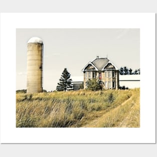 Brick Farmhouse and Silo No.1 Posters and Art